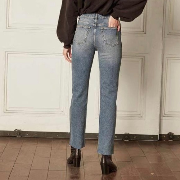 NWT Boyish The Dempsey High Rise Crop Straight Jean in the Colour Mirror Size 25 - Picture 2 of 8